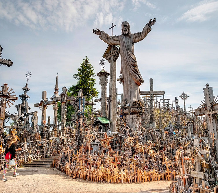 Siauliai,,Lithuania,-,July,18:,Pilgrims,Visiting,Hill,Of,Crosses
